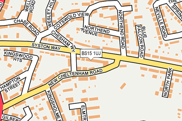 BS15 1UJ map - OS OpenMap – Local (Ordnance Survey)