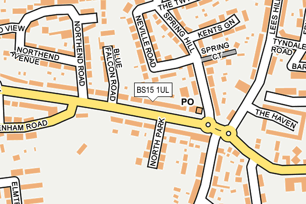 BS15 1UL map - OS OpenMap – Local (Ordnance Survey)