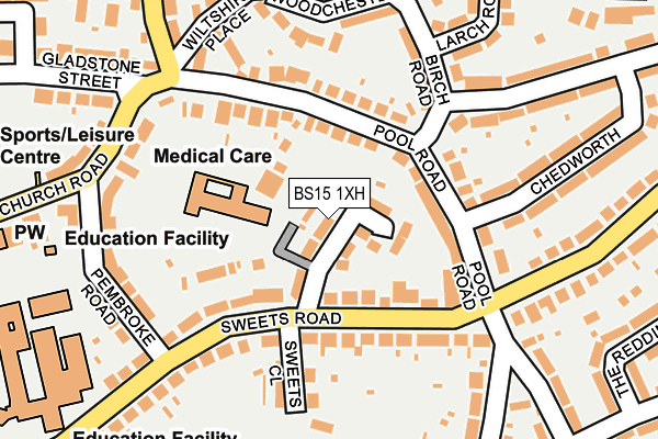 BS15 1XH map - OS OpenMap – Local (Ordnance Survey)