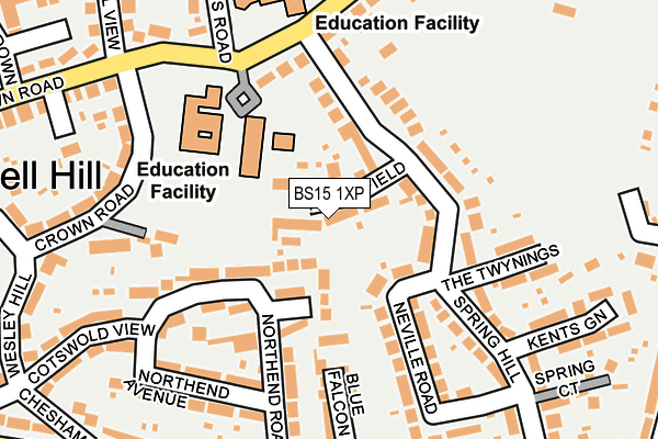 BS15 1XP map - OS OpenMap – Local (Ordnance Survey)