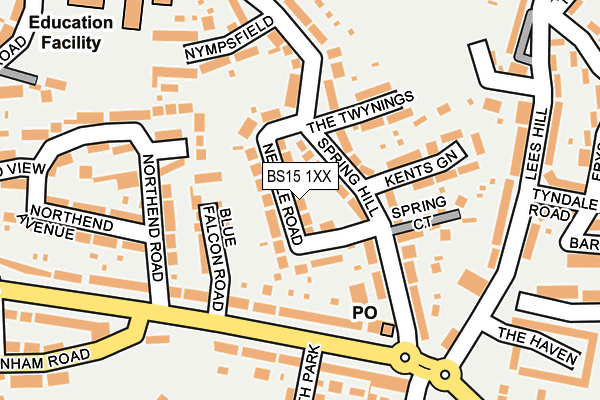 BS15 1XX map - OS OpenMap – Local (Ordnance Survey)