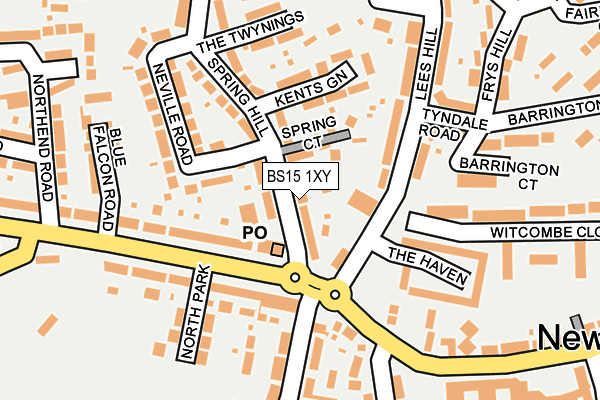 BS15 1XY map - OS OpenMap – Local (Ordnance Survey)