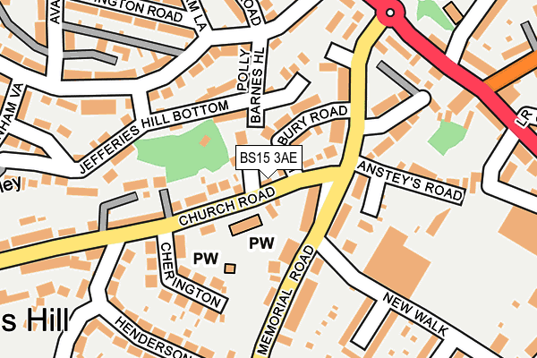 BS15 3AE map - OS OpenMap – Local (Ordnance Survey)