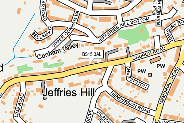 BS15 3AL map - OS OpenMap – Local (Ordnance Survey)