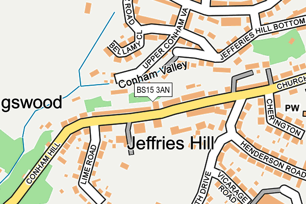 BS15 3AN map - OS OpenMap – Local (Ordnance Survey)