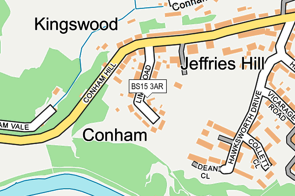 BS15 3AR map - OS OpenMap – Local (Ordnance Survey)