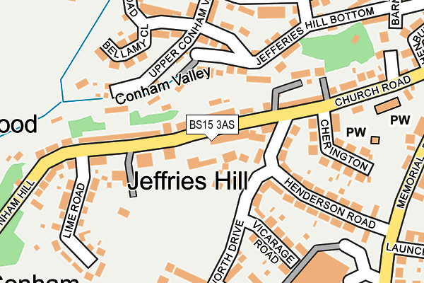 BS15 3AS map - OS OpenMap – Local (Ordnance Survey)