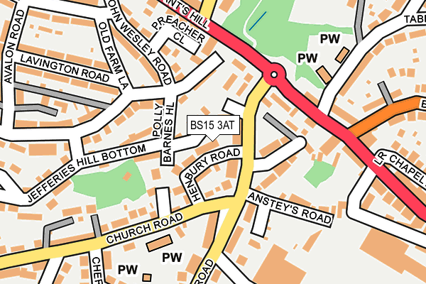 BS15 3AT map - OS OpenMap – Local (Ordnance Survey)