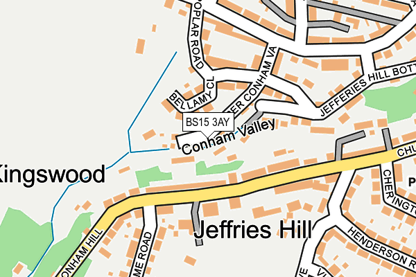 BS15 3AY map - OS OpenMap – Local (Ordnance Survey)