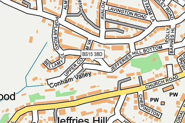 BS15 3BD map - OS OpenMap – Local (Ordnance Survey)