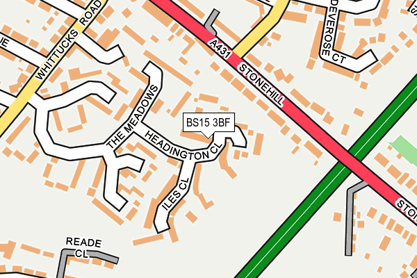 BS15 3BF map - OS OpenMap – Local (Ordnance Survey)
