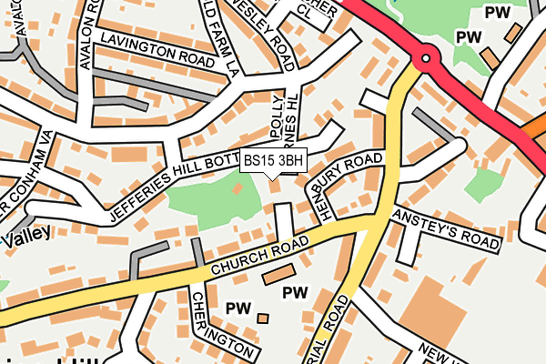 BS15 3BH map - OS OpenMap – Local (Ordnance Survey)