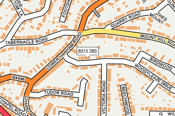 BS15 3BS map - OS OpenMap – Local (Ordnance Survey)