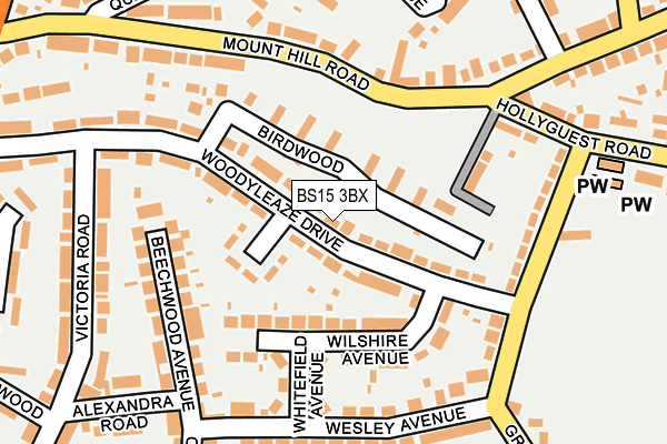 BS15 3BX map - OS OpenMap – Local (Ordnance Survey)