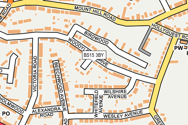 BS15 3BY map - OS OpenMap – Local (Ordnance Survey)