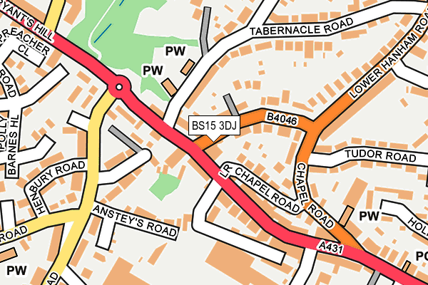 BS15 3DJ map - OS OpenMap – Local (Ordnance Survey)
