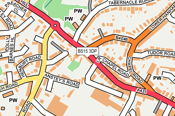 BS15 3DP map - OS OpenMap – Local (Ordnance Survey)