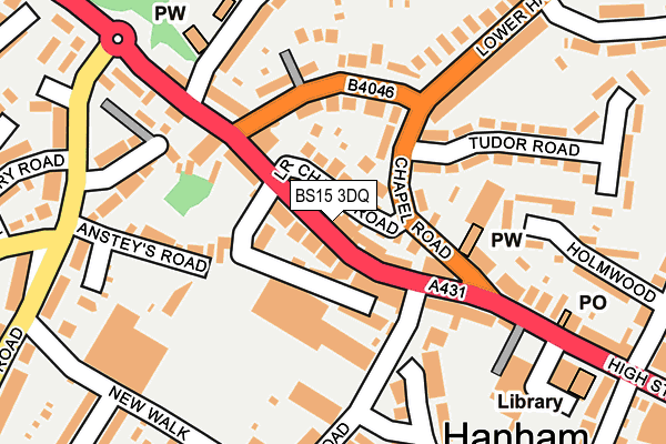 Map of 53 HIGH STREET (HANHAM) MANAGEMENT LIMITED at local scale