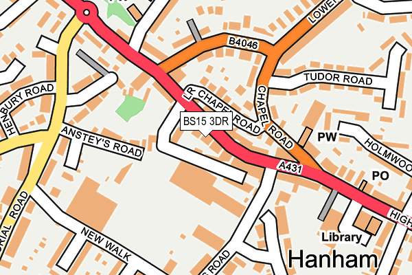 BS15 3DR map - OS OpenMap – Local (Ordnance Survey)