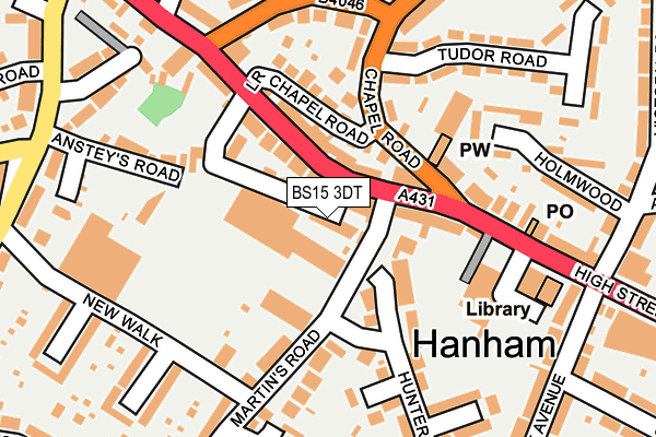 BS15 3DT map - OS OpenMap – Local (Ordnance Survey)