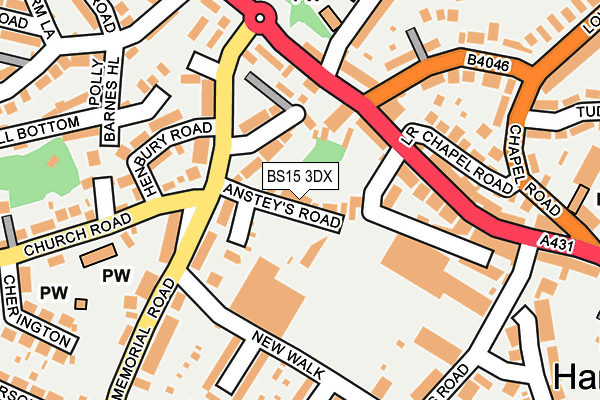 BS15 3DX map - OS OpenMap – Local (Ordnance Survey)