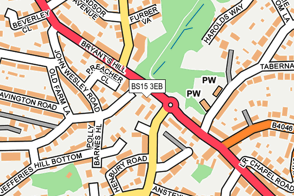 BS15 3EB map - OS OpenMap – Local (Ordnance Survey)