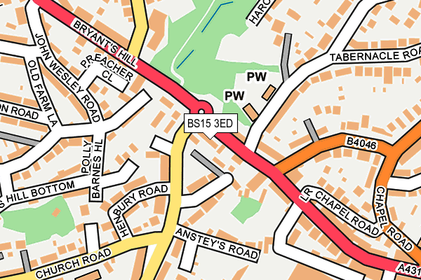 BS15 3ED map - OS OpenMap – Local (Ordnance Survey)