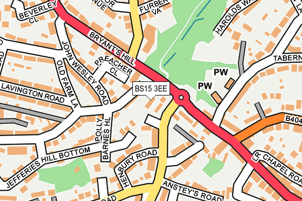 BS15 3EE map - OS OpenMap – Local (Ordnance Survey)