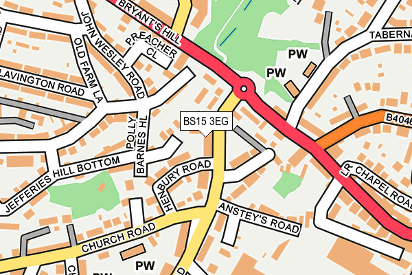 BS15 3EG map - OS OpenMap – Local (Ordnance Survey)