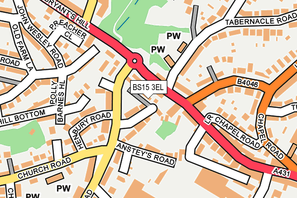 BS15 3EL map - OS OpenMap – Local (Ordnance Survey)