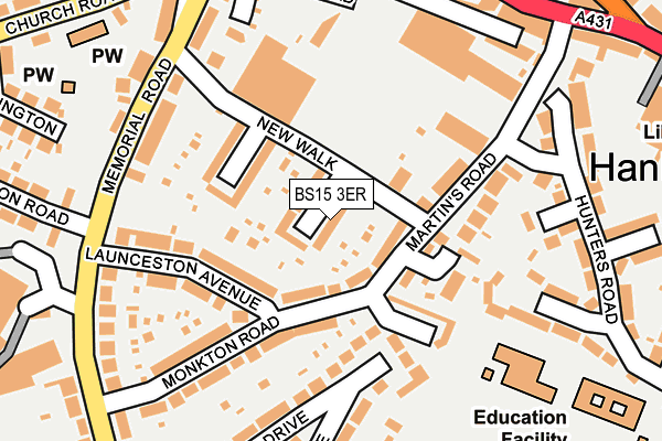 BS15 3ER map - OS OpenMap – Local (Ordnance Survey)