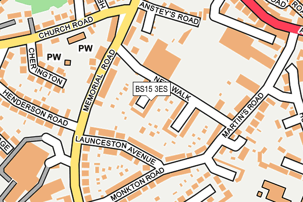 BS15 3ES map - OS OpenMap – Local (Ordnance Survey)