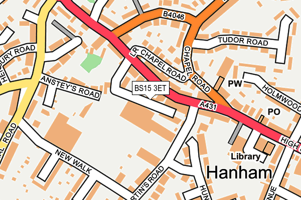 BS15 3ET map - OS OpenMap – Local (Ordnance Survey)