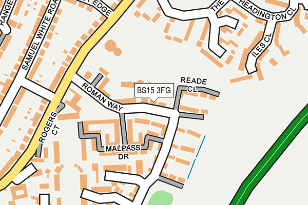 BS15 3FG map - OS OpenMap – Local (Ordnance Survey)
