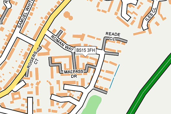 BS15 3FH map - OS OpenMap – Local (Ordnance Survey)
