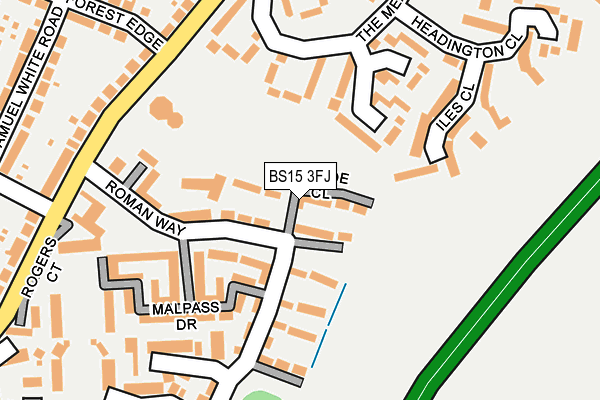 BS15 3FJ map - OS OpenMap – Local (Ordnance Survey)
