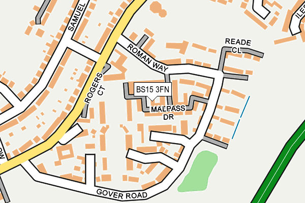 BS15 3FN map - OS OpenMap – Local (Ordnance Survey)