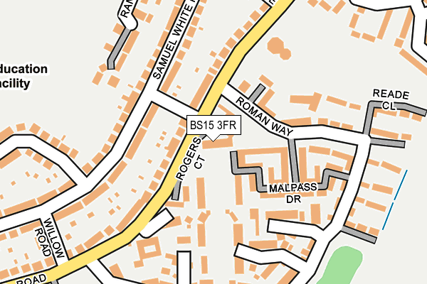 BS15 3FR map - OS OpenMap – Local (Ordnance Survey)
