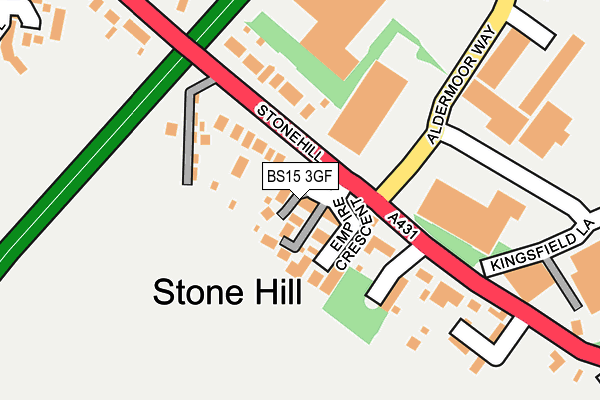 BS15 3GF map - OS OpenMap – Local (Ordnance Survey)