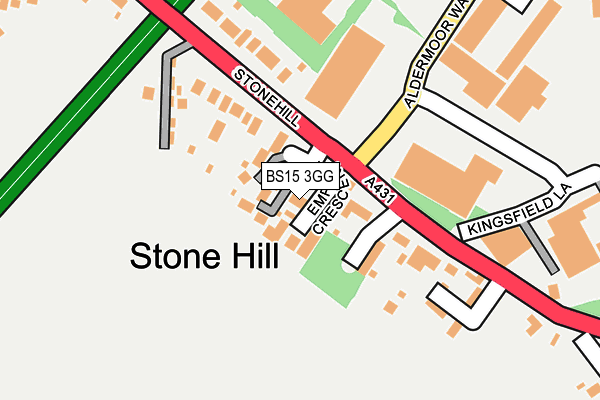 BS15 3GG map - OS OpenMap – Local (Ordnance Survey)