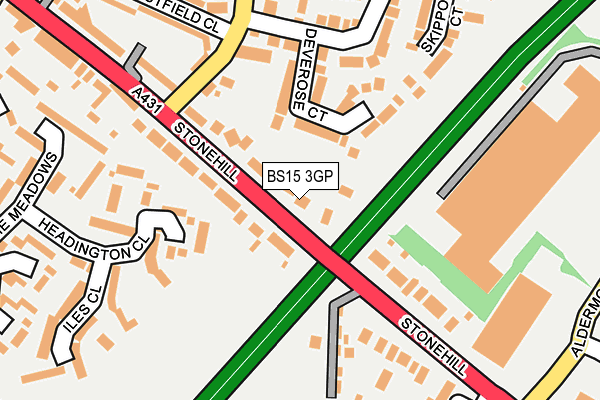 BS15 3GP map - OS OpenMap – Local (Ordnance Survey)