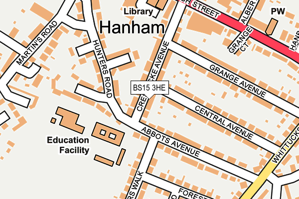 BS15 3HE map - OS OpenMap – Local (Ordnance Survey)