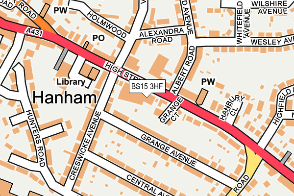 BS15 3HF map - OS OpenMap – Local (Ordnance Survey)
