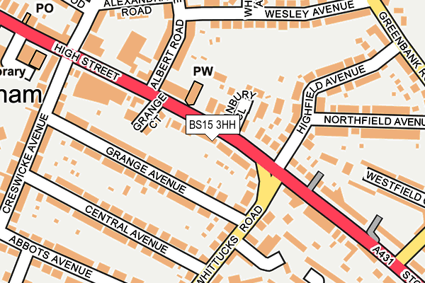 BS15 3HH map - OS OpenMap – Local (Ordnance Survey)