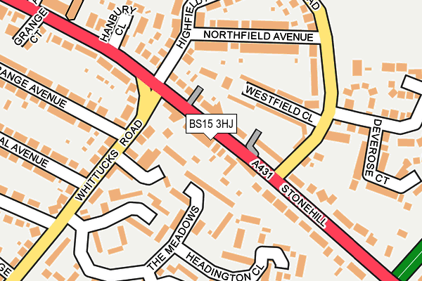 BS15 3HJ map - OS OpenMap – Local (Ordnance Survey)