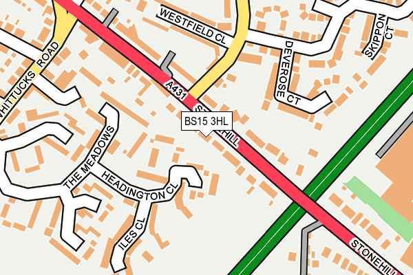 BS15 3HL map - OS OpenMap – Local (Ordnance Survey)