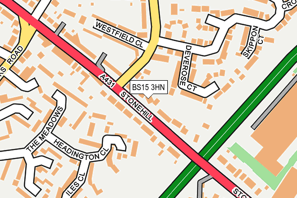 BS15 3HN map - OS OpenMap – Local (Ordnance Survey)