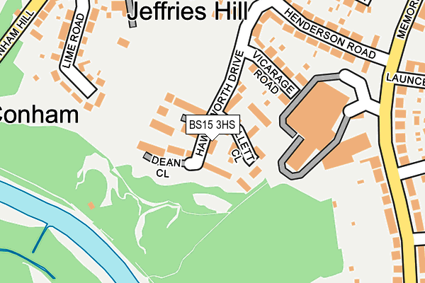 BS15 3HS map - OS OpenMap – Local (Ordnance Survey)