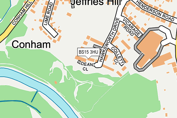 BS15 3HU map - OS OpenMap – Local (Ordnance Survey)