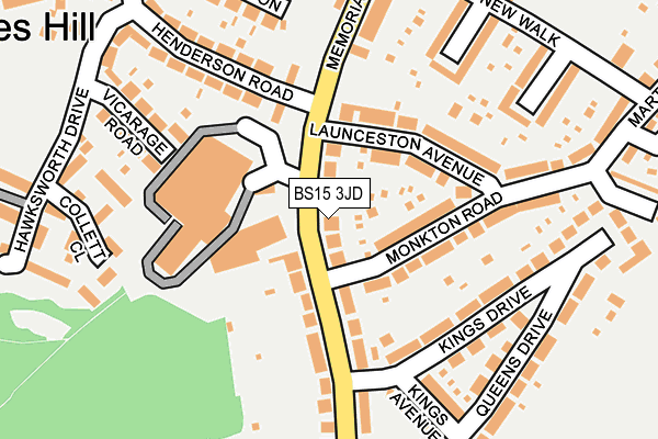 BS15 3JD map - OS OpenMap – Local (Ordnance Survey)